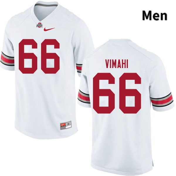 Ohio State Buckeyes Enokk Vimahi Men's #66 White Authentic Stitched College Football Jersey